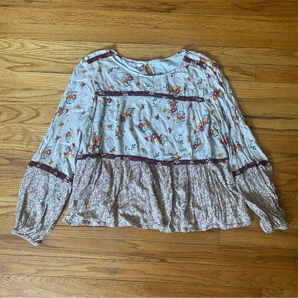 Maurices floral long sleeve top